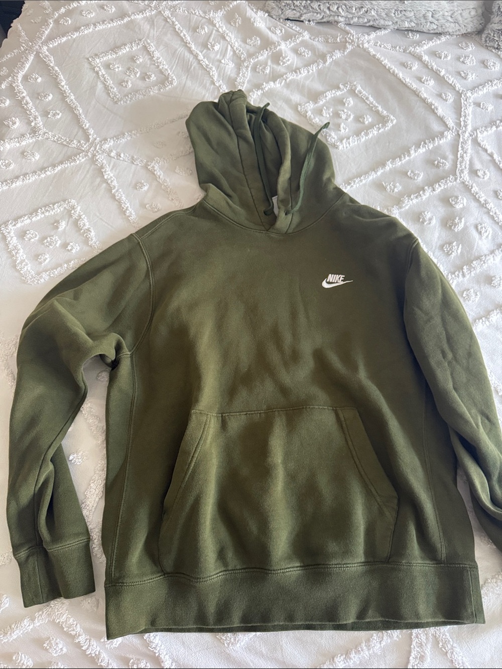 Nike Olive Green Men's Pullover Hoodie